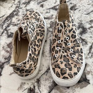 Leopard Print Womens Slipon Shoes